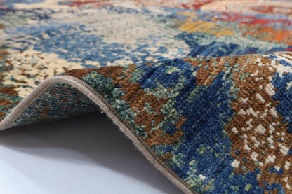 198 x 294 cm | Abstract Afghan Veg Dye Wool carpet