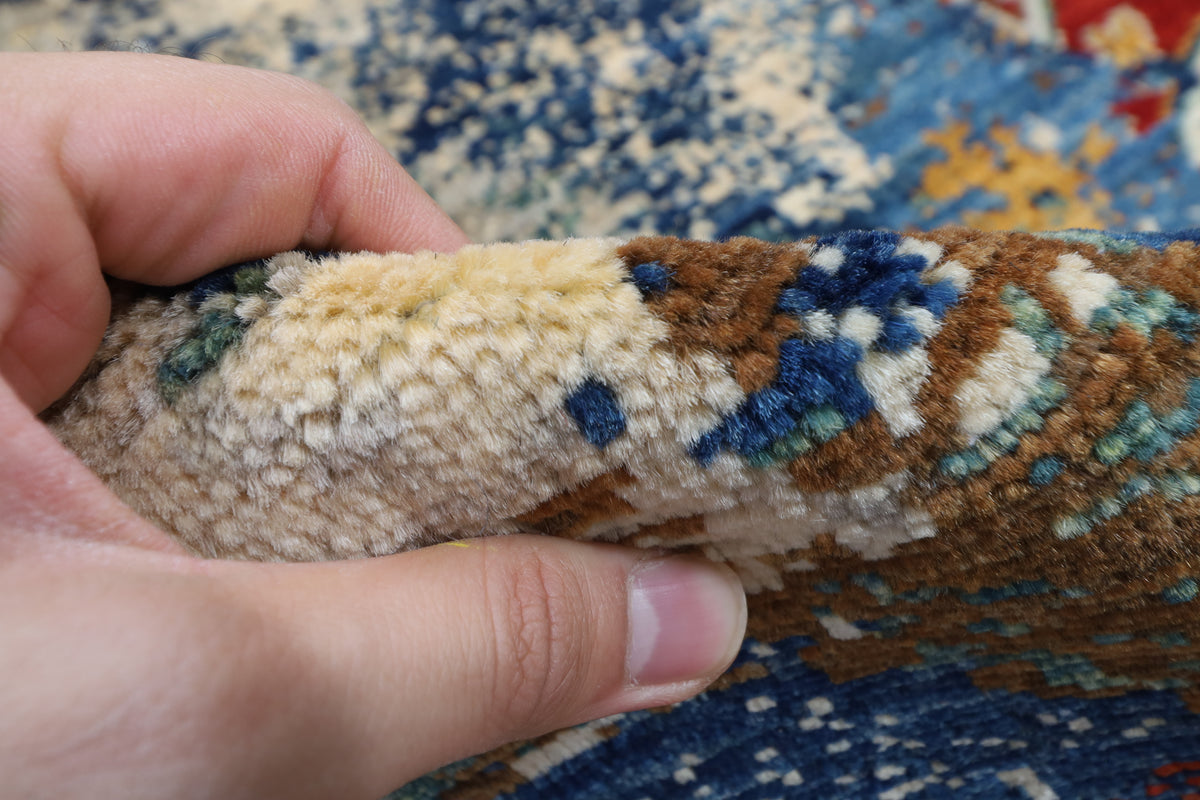 198 x 294 cm | Abstract Afghan Veg Dye Wool carpet