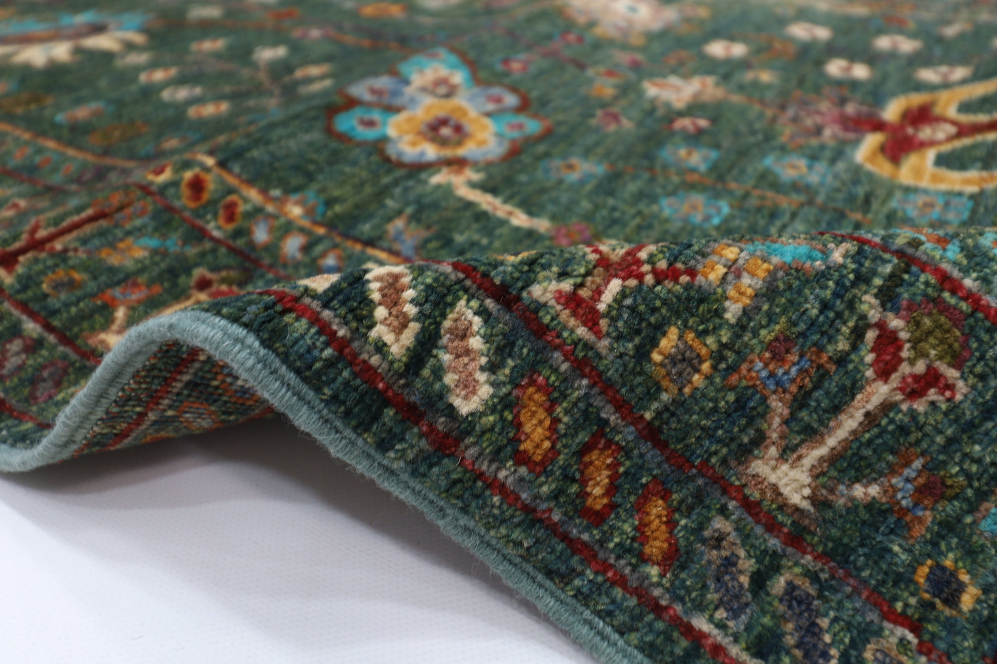 83 x 260 cm | Sultani Green Afghan Hand Knotted Runner