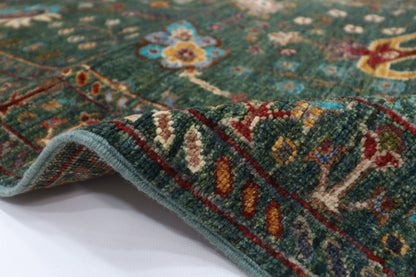 83 x 260 cm | Sultani Green Afghan Hand Knotted Runner