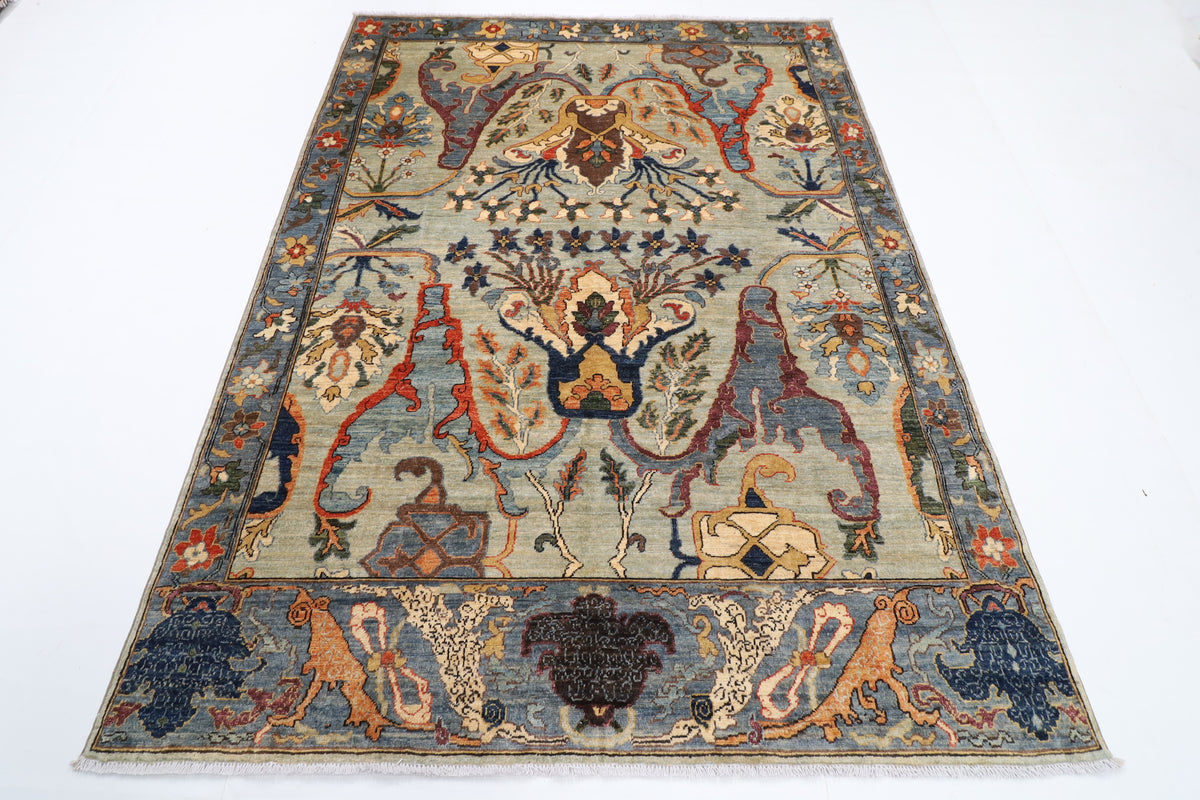 173 x 235 cm | Kawros Silk and Wool Afghan Veg Dye carpet
