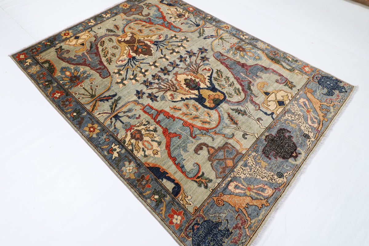 173 x 235 cm | Kawros Silk and Wool Afghan Veg Dye carpet