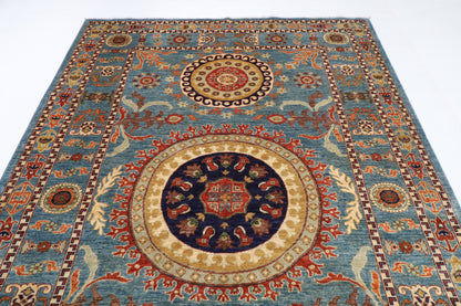 207 x 297 cm | Suzani Afghan Veg Dye Wool carpet