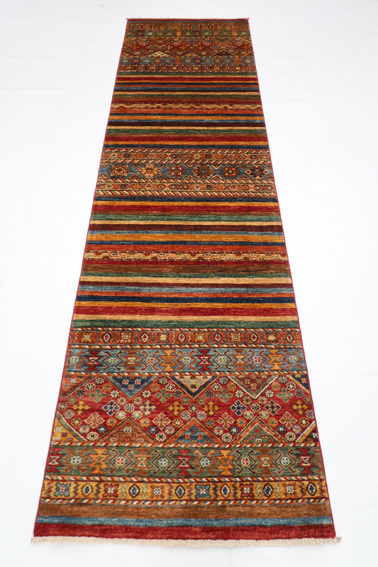 87 x 301 cm | Khorjun Afghan Hand Knotted Runner