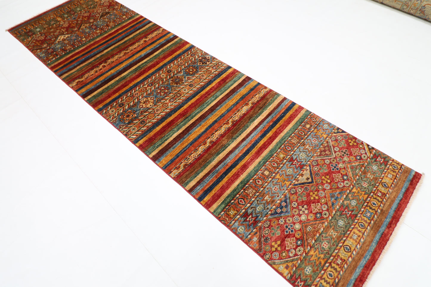 87 x 301 cm | Khorjun Afghan Hand Knotted Runner