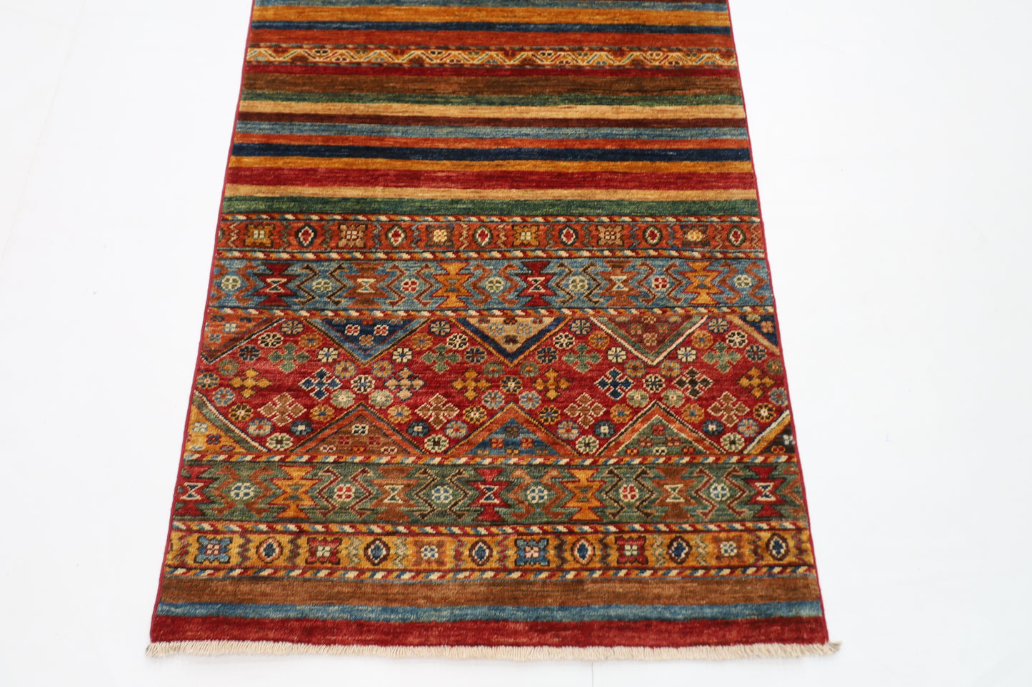 87 x 301 cm | Khorjun Afghan Hand Knotted Runner