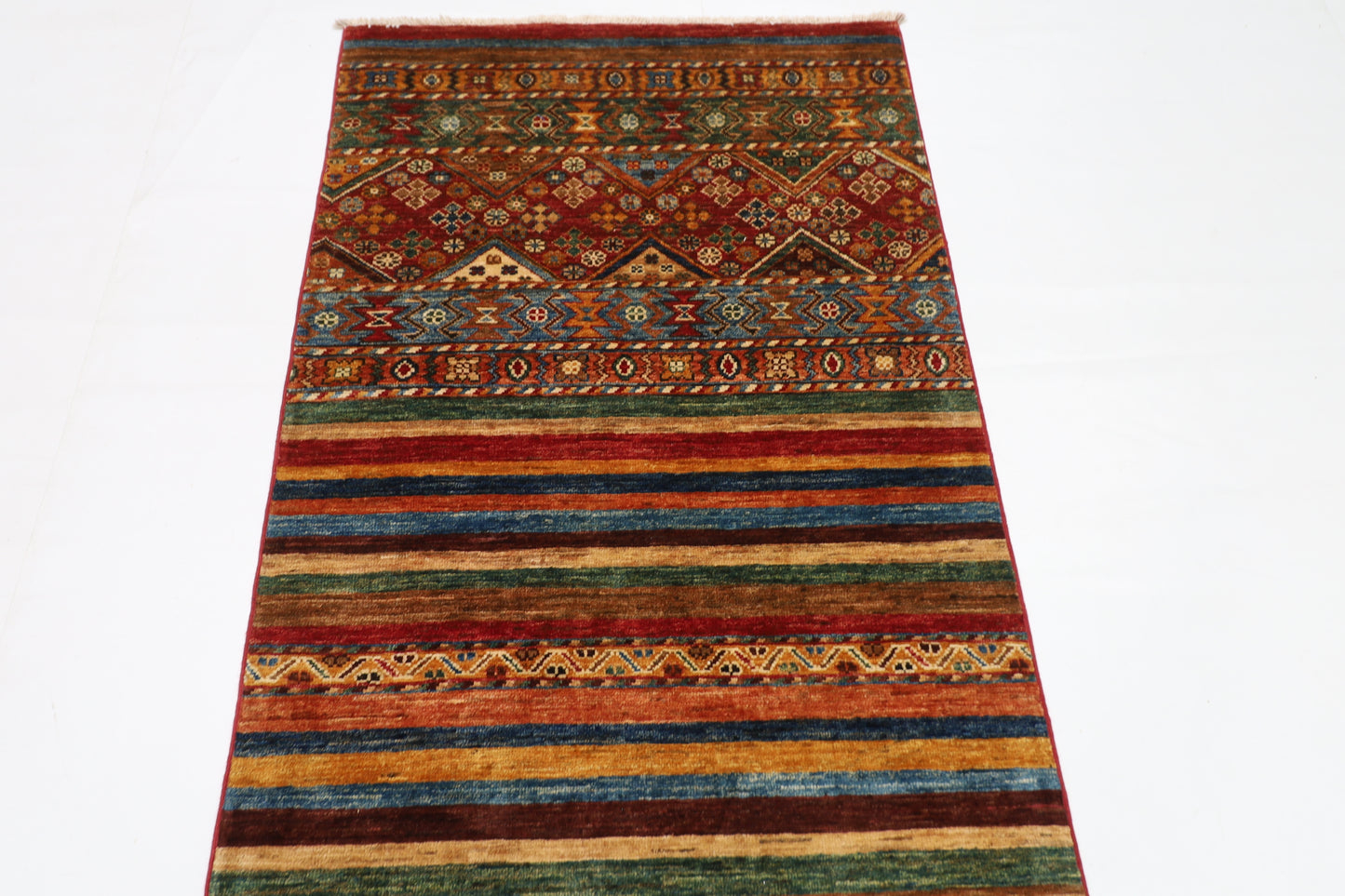 87 x 301 cm | Khorjun Afghan Hand Knotted Runner