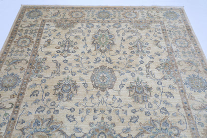 200 x 304 cm | Oriental Zeigler beige Afghan Tribal Hand Knotted Wool Carpet