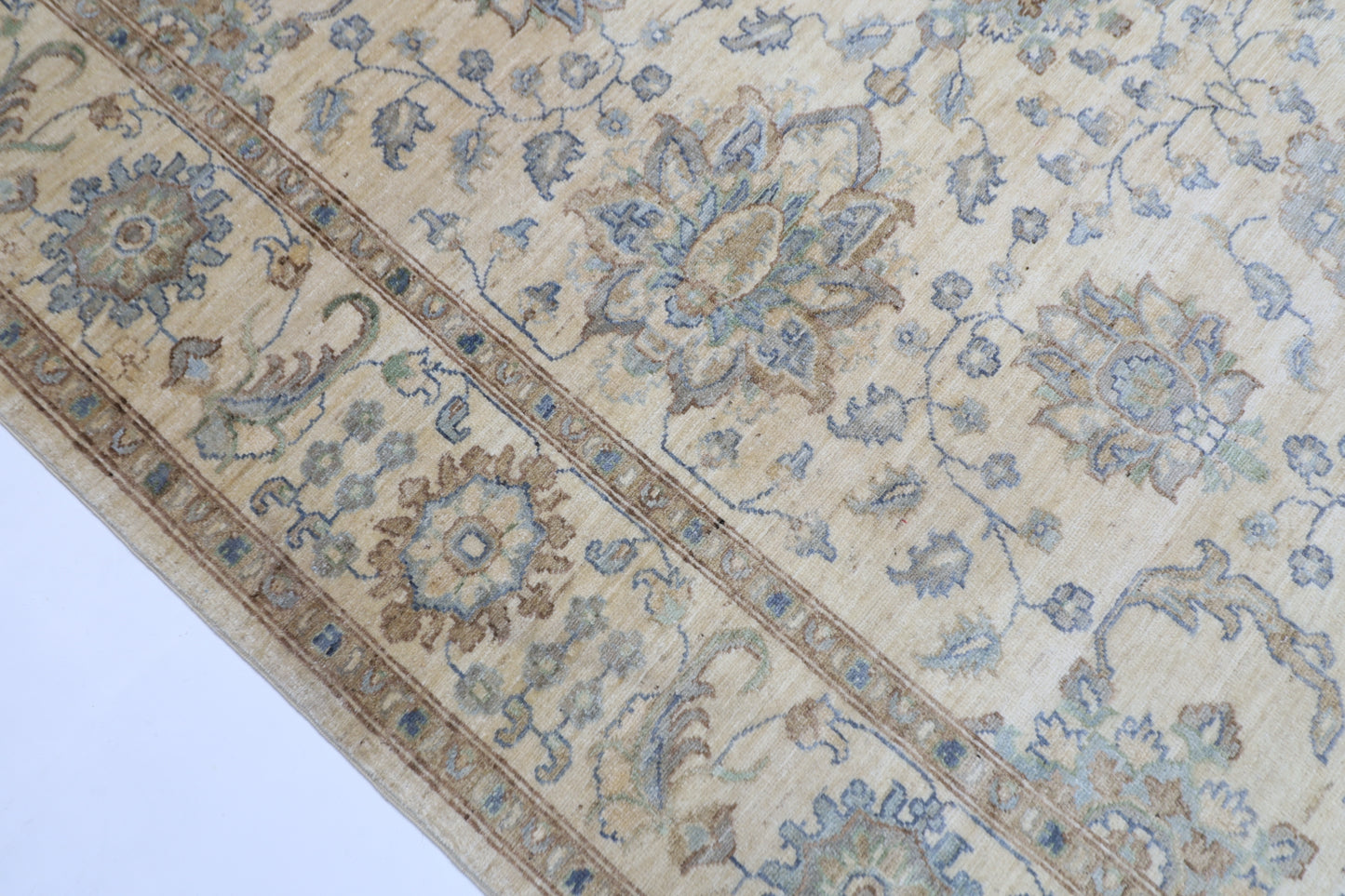 200 x 304 cm | Oriental Zeigler beige Afghan Tribal Hand Knotted Wool Carpet
