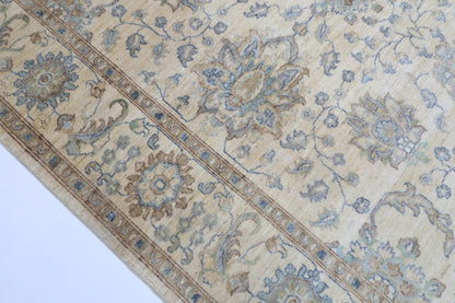 200 x 304 cm | Oriental Zeigler beige Afghan Tribal Hand Knotted Wool Carpet