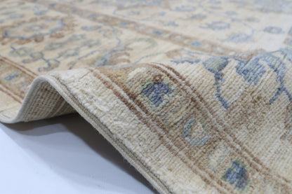200 x 304 cm | Oriental Zeigler beige Afghan Tribal Hand Knotted Wool Carpet
