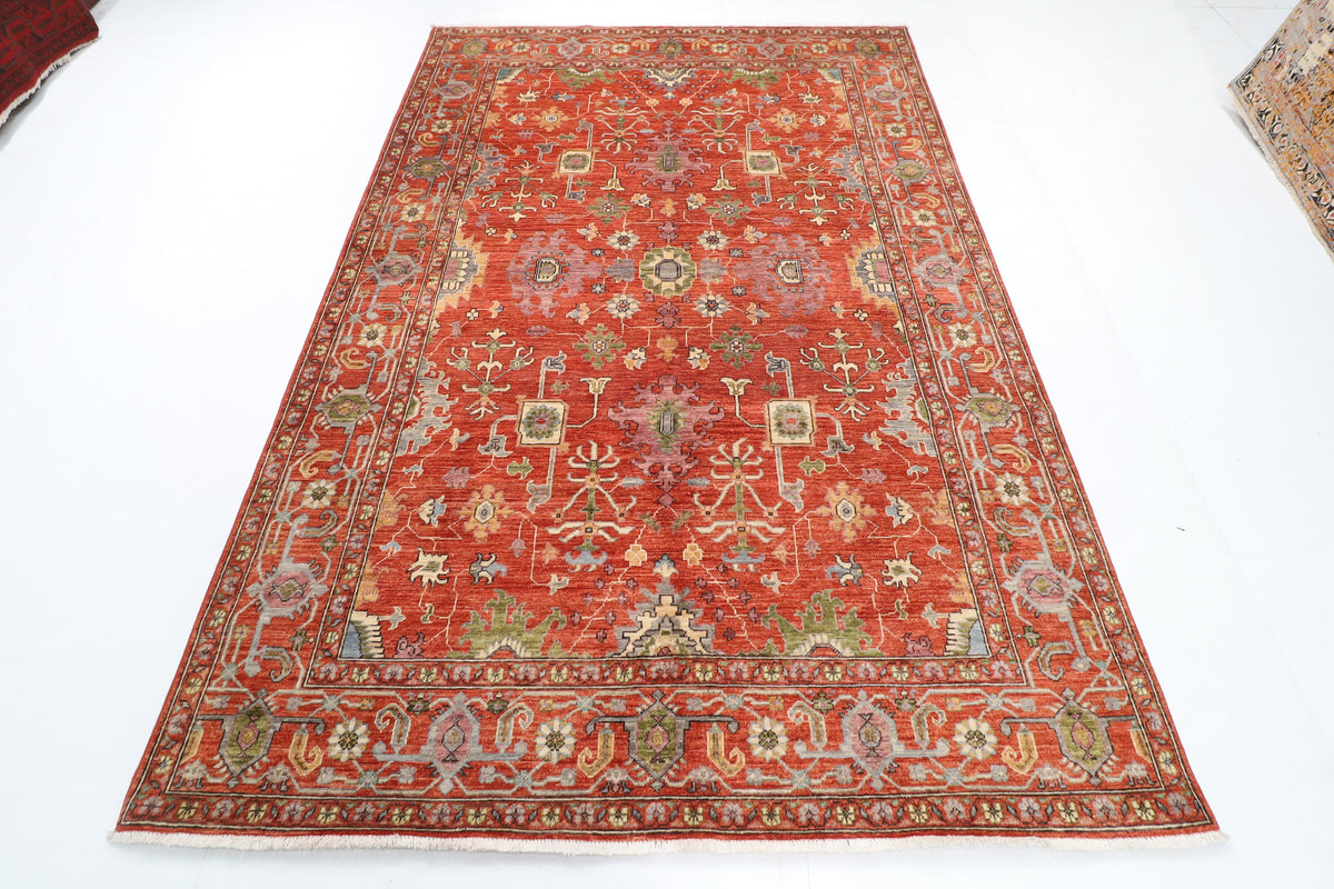 185 x 275 cm | 6'1 x 9 Ft Orange Afghan Carpet