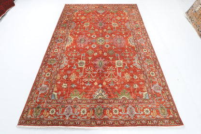 185 x 275 cm | 6'1 x 9 Ft Orange Afghan Carpet