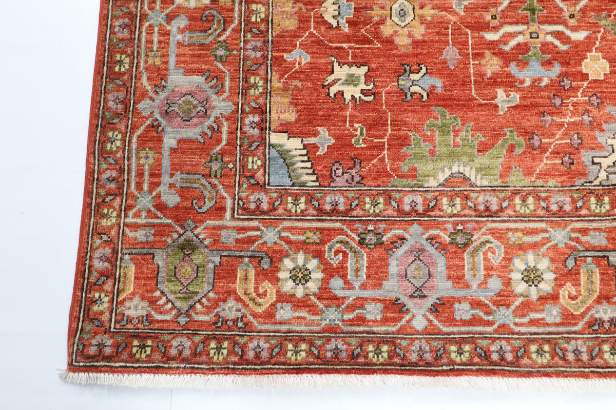 185 x 275 cm | 6'1 x 9 Ft Orange Afghan Carpet