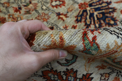 200 x 308 cm | Oriental floral Olive Green Afghan Tribal Hand Knotted Wool Carpet