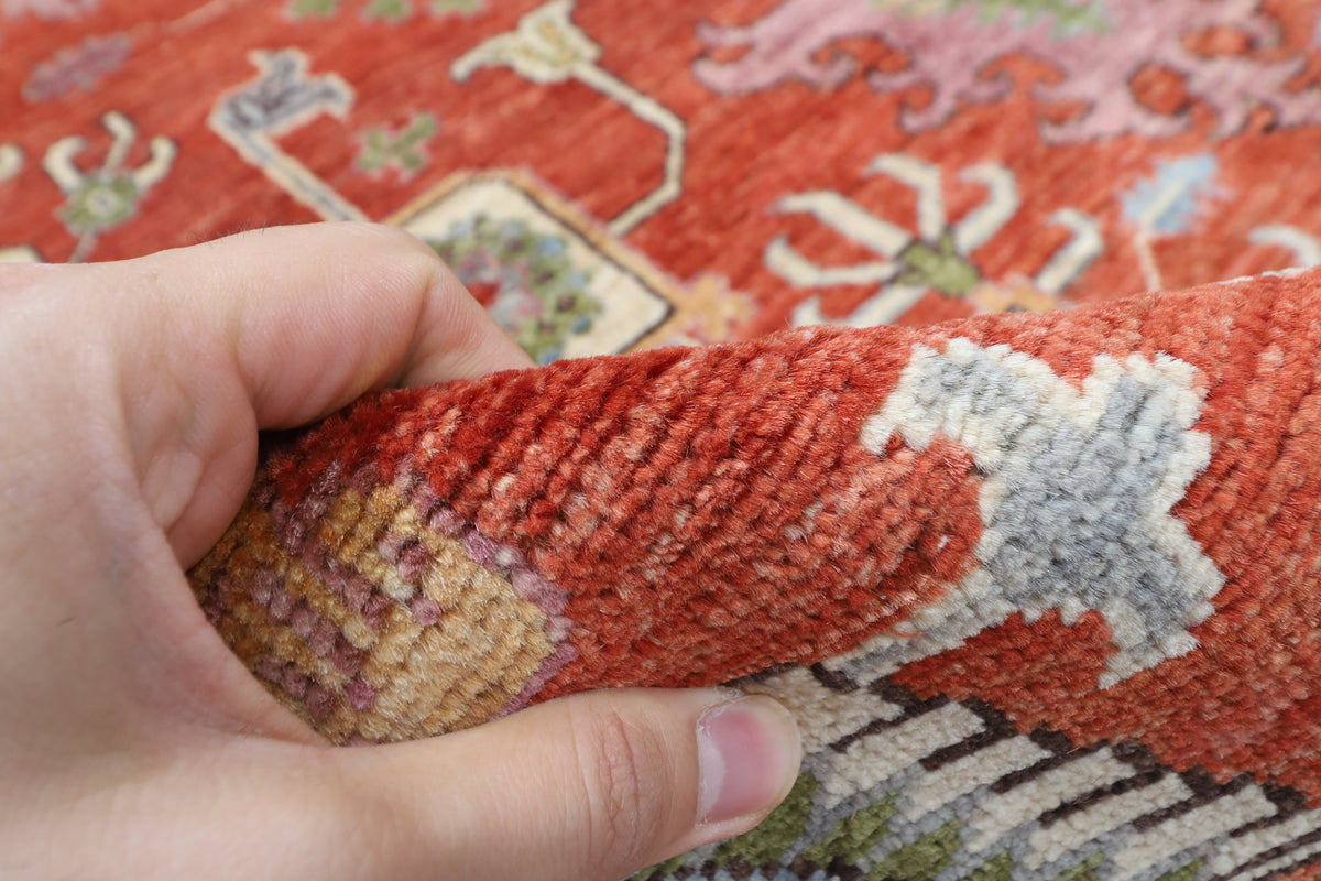 185 x 275 cm | 6'1 x 9 Ft Orange Afghan Carpet