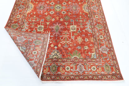 185 x 275 cm | 6'1 x 9 Ft Orange Afghan Carpet