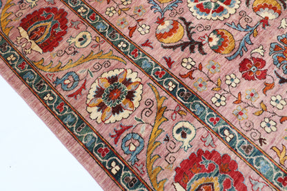 169 x 231 cm | 5'7 x 7'8 Ft Suzani Pink Afghan Carpet