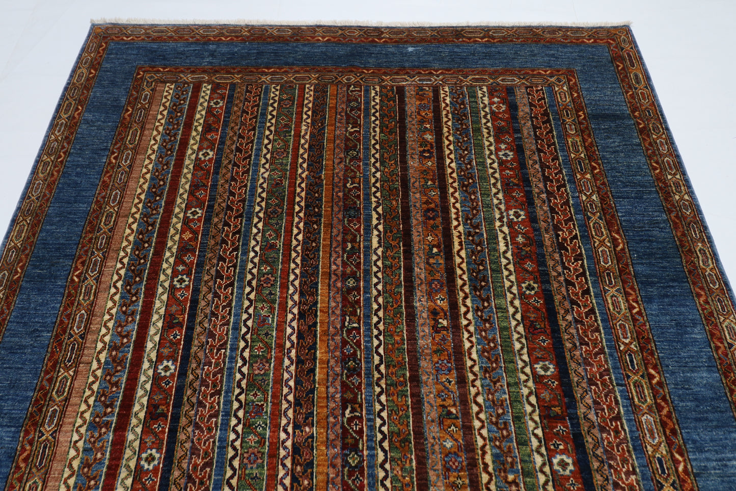 176 x 252 cm | Oriental Turkish shall Style Afghan Tribal Hand Knotted Wool Carpet