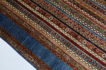 176 x 252 cm | Oriental Turkish shall Style Afghan Tribal Hand Knotted Wool Carpet