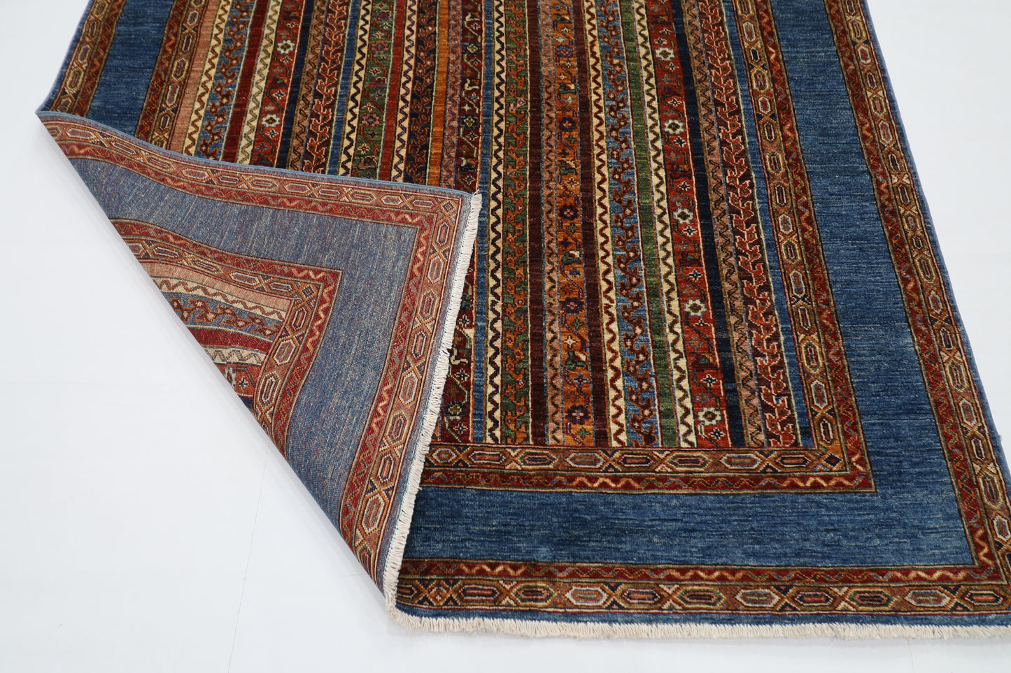 176 x 252 cm | Oriental Turkish shall Style Afghan Tribal Hand Knotted Wool Carpet