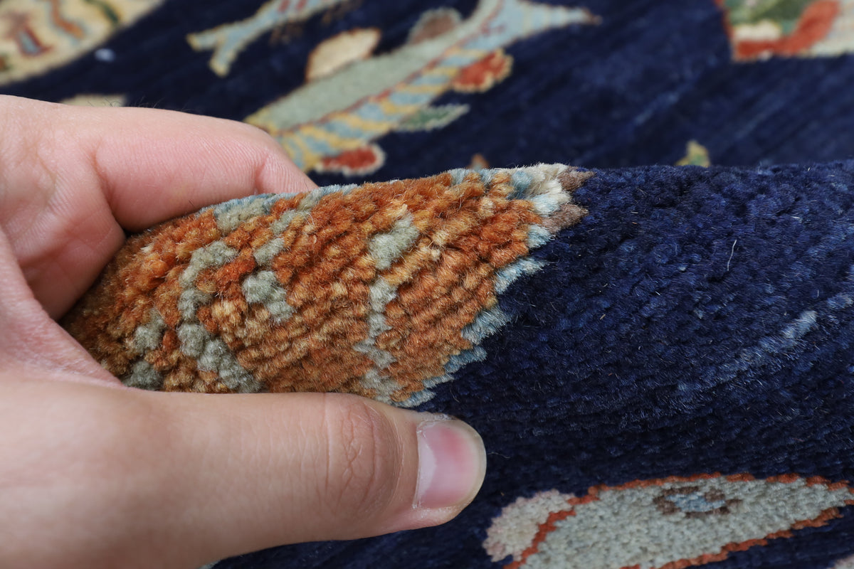 198 x 296 cm | 6'6 x 9'9 Ft Fish Party Afghan Carpet