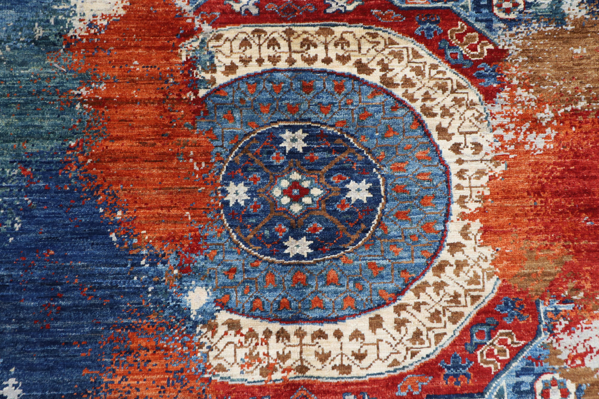 198 x 290 cm | 6'6 x 9'7 Ft Abstract Afghan Carpet
