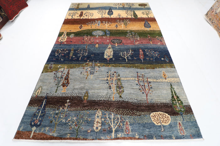 197 x 296 cm | 6'6 x 9'9 Ft Landscape Afghan Carpet