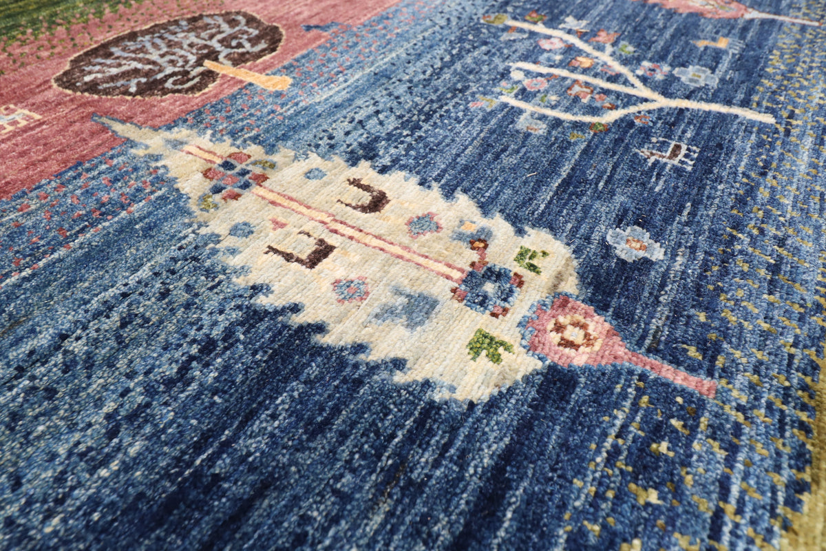 197 x 296 cm | 6'6 x 9'9 Ft Landscape Afghan Carpet
