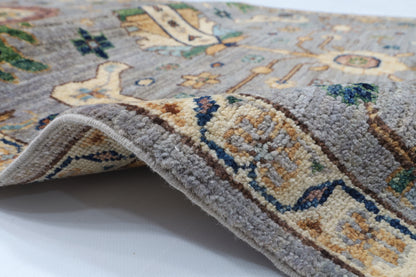 89 x 423 cm | 2'11 x 13'11 Ft Grey Afghan Carpet