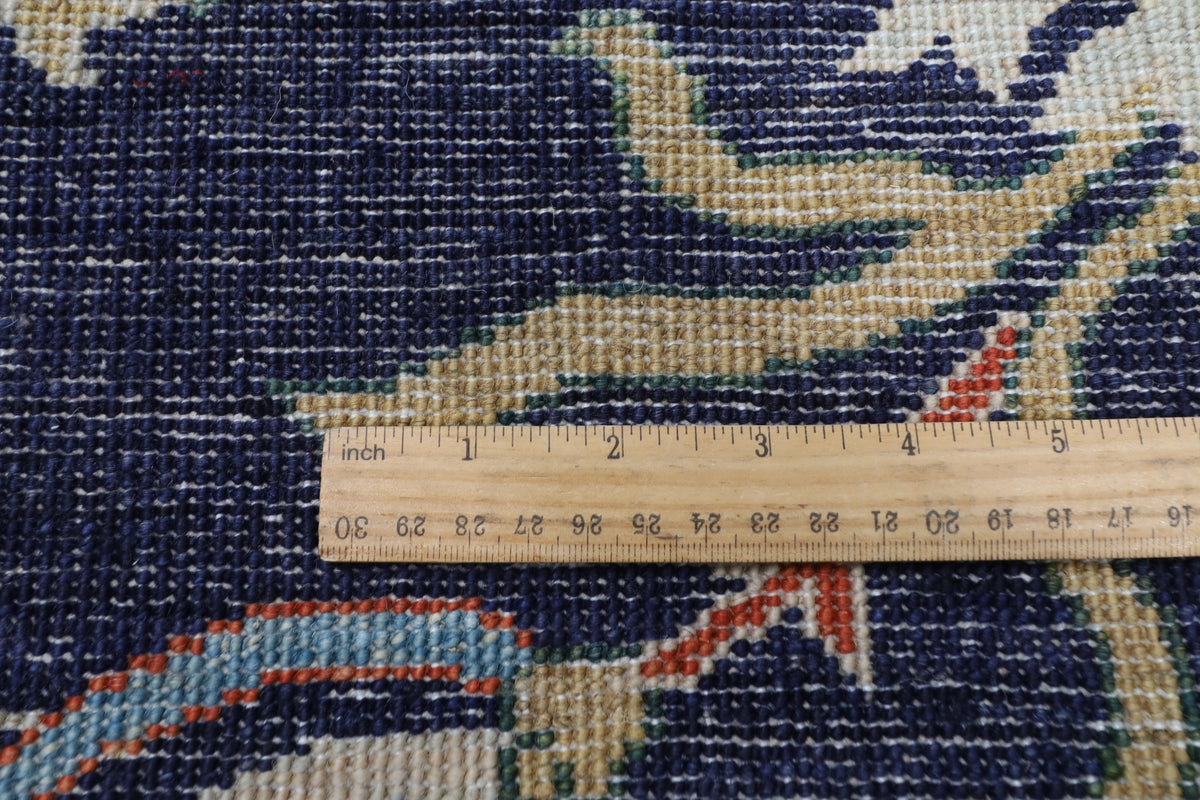 82 x 296 cm | 2'9 x 9'9 Ft Navy Blue Afghan Carpet