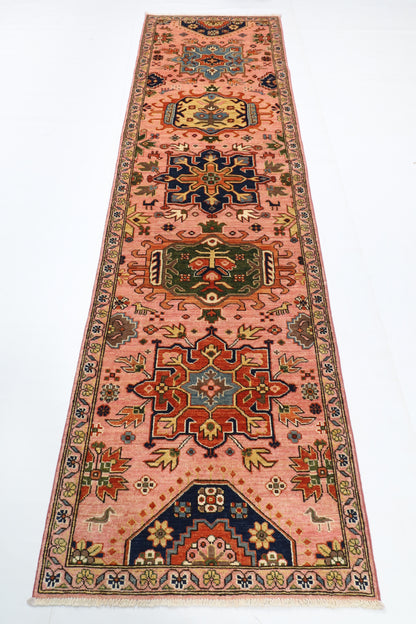 85 x 301 cm | 2'10 x 9'11 Ft Pink Afghan Carpet
