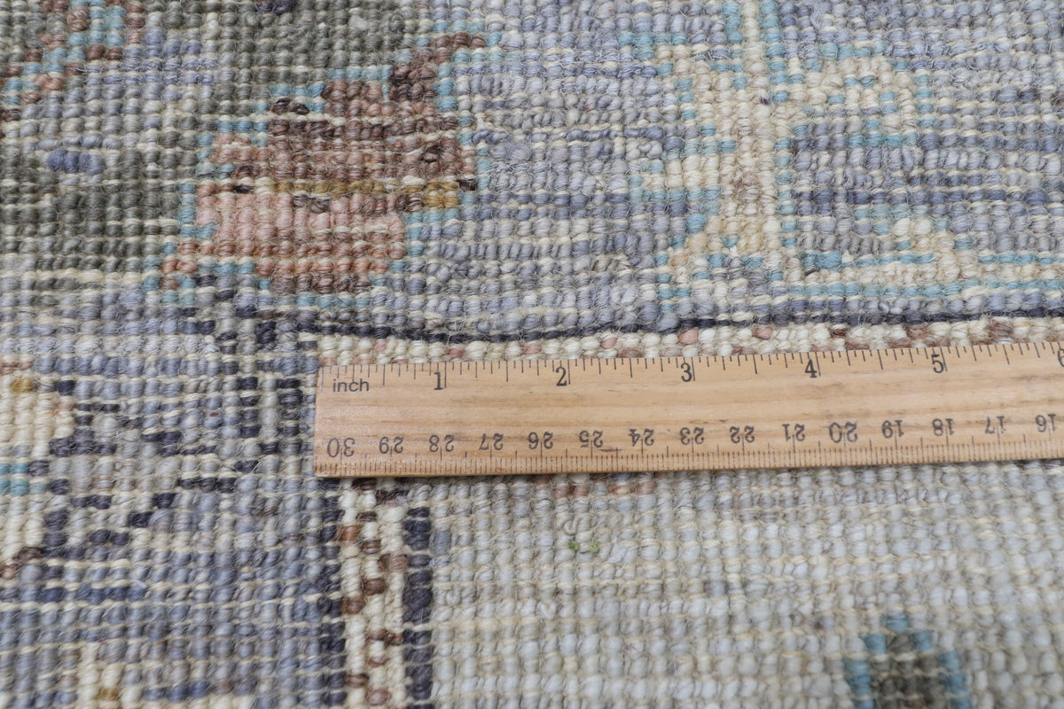 85 x 285 cm | Hand Knotted Runner Gray Oushak Afghan Carpet