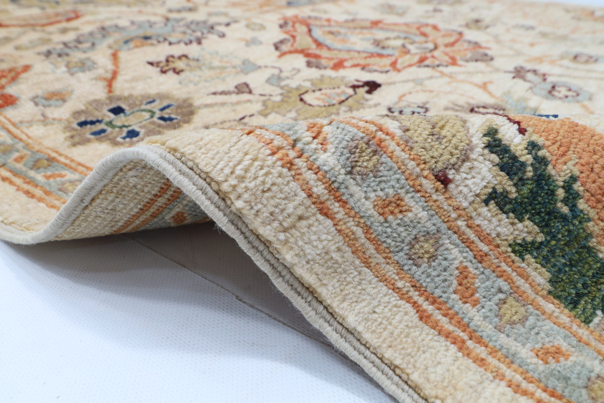 96 x 397 cm | Hand Knotted Runner Floral Afghan Carpet
