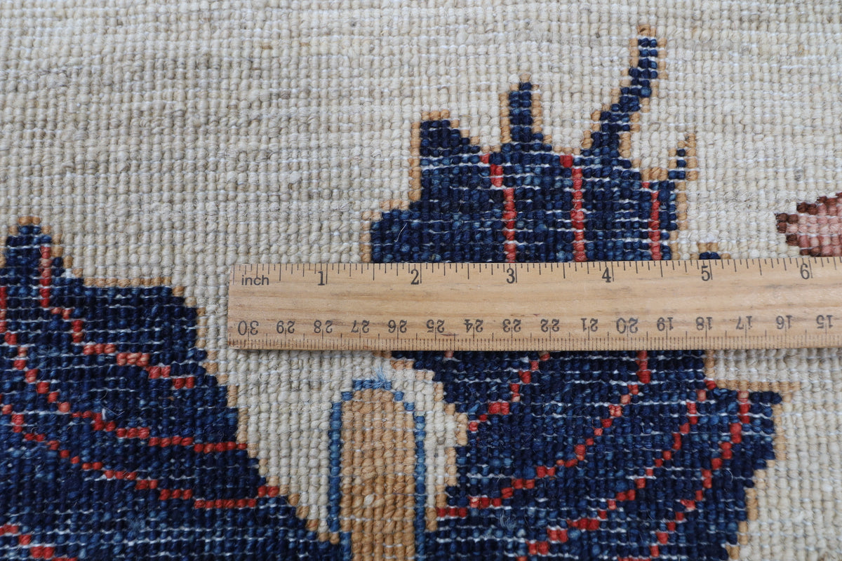 82 x 303 cm | Hand Knotted Runner Floral Butterfly Afghan Carpet