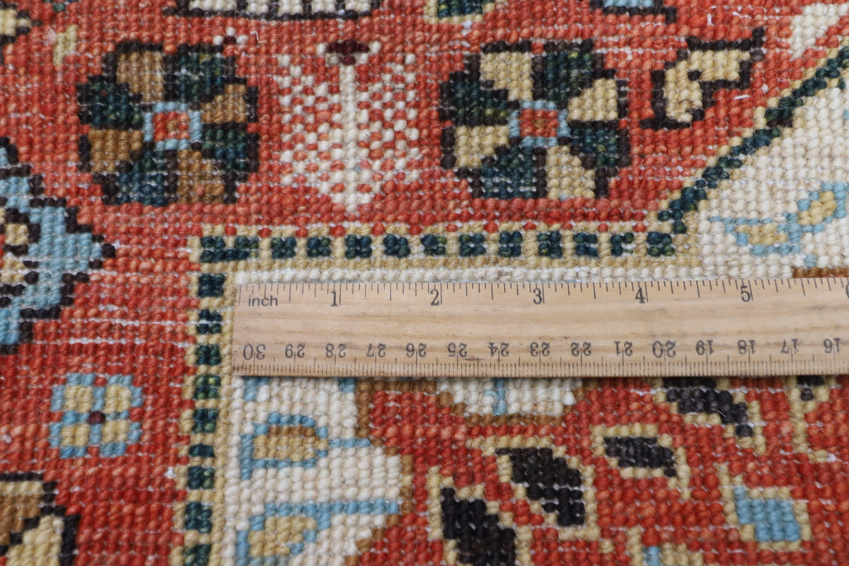 82 x 356 cm | Hand Knotted Runner Mamluk Orange Afghan Carpet