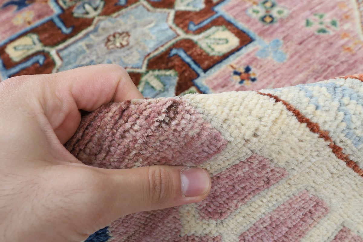 86 x 306 cm | Hand Knotted Runner Pink Waziri Afghan Carpet