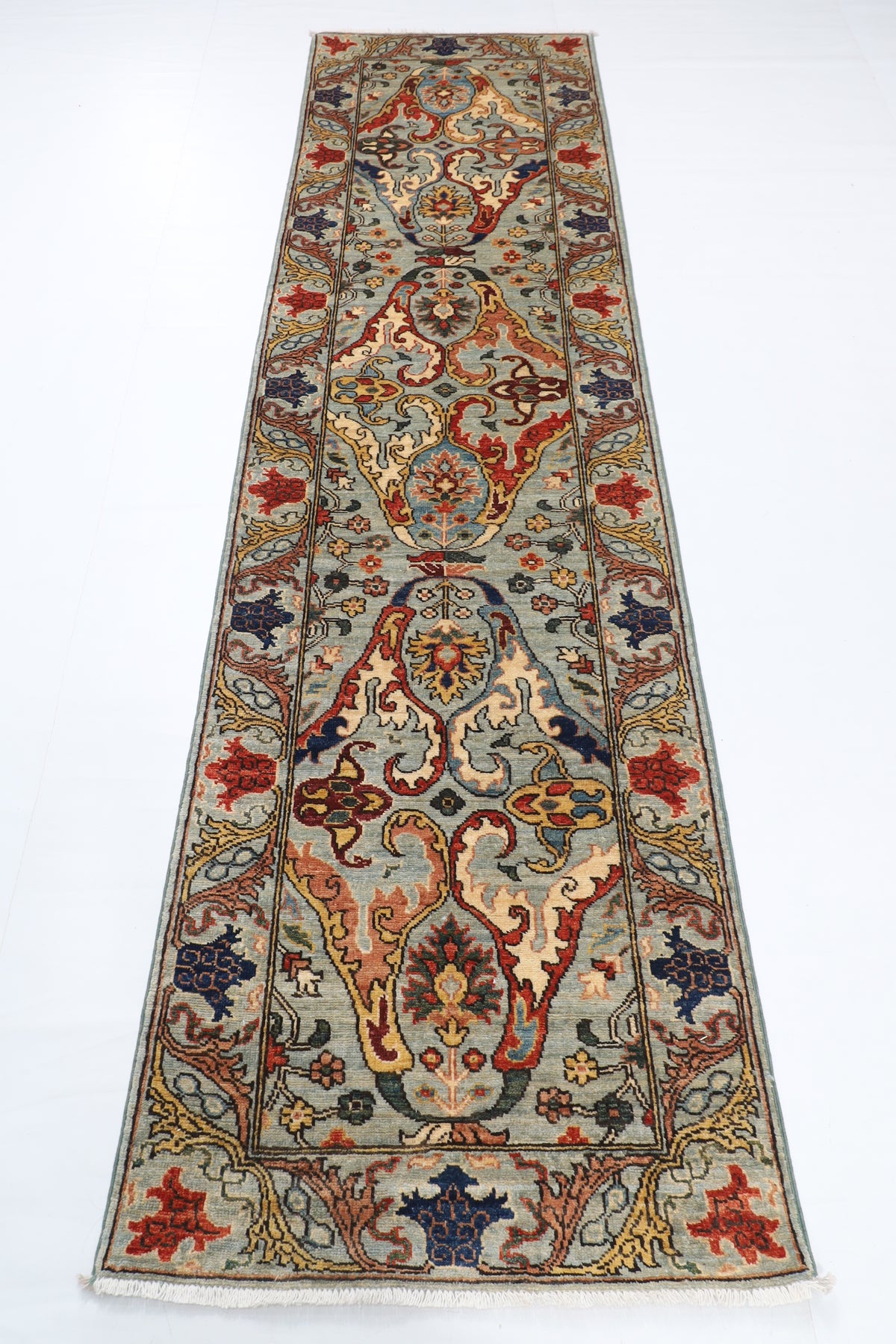 81 x 395 cm | 2'8 x 13 Ft Alfombra Oushak Afgana