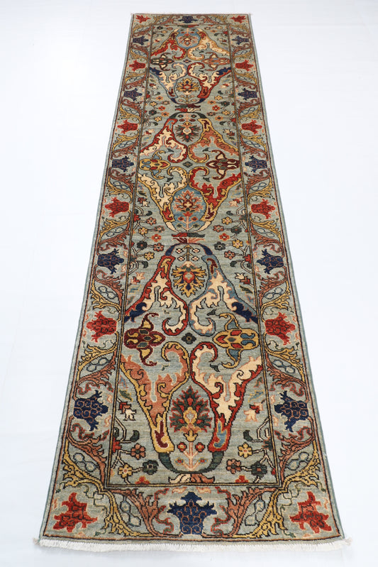81 x 395 cm | 2'8 x 13 Ft Alfombra Oushak Afgana