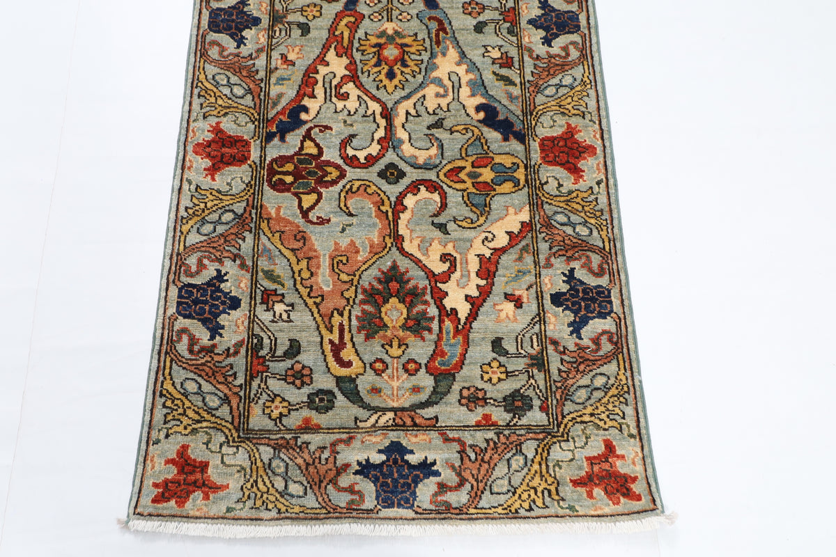 81 x 395 cm | 2'8 x 13 Ft Alfombra Oushak Afgana