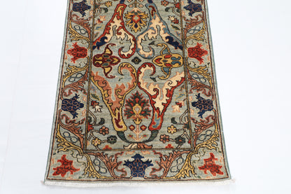 81 x 395 cm | 2'8 x 13 Ft Alfombra Oushak Afgana