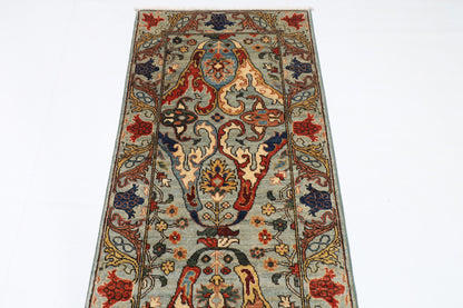 81 x 395 cm | 2'8 x 13 Ft Alfombra Oushak Afgana
