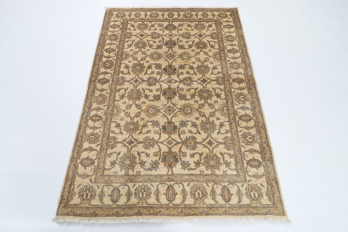 124 x 177 cm | Hand Knotted Veg Dye Wool Chabi Afghan Carpet