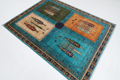 155 x 203 cm | Oriental tree of life Afghan Tribal Hand Knotted Wool Carpet