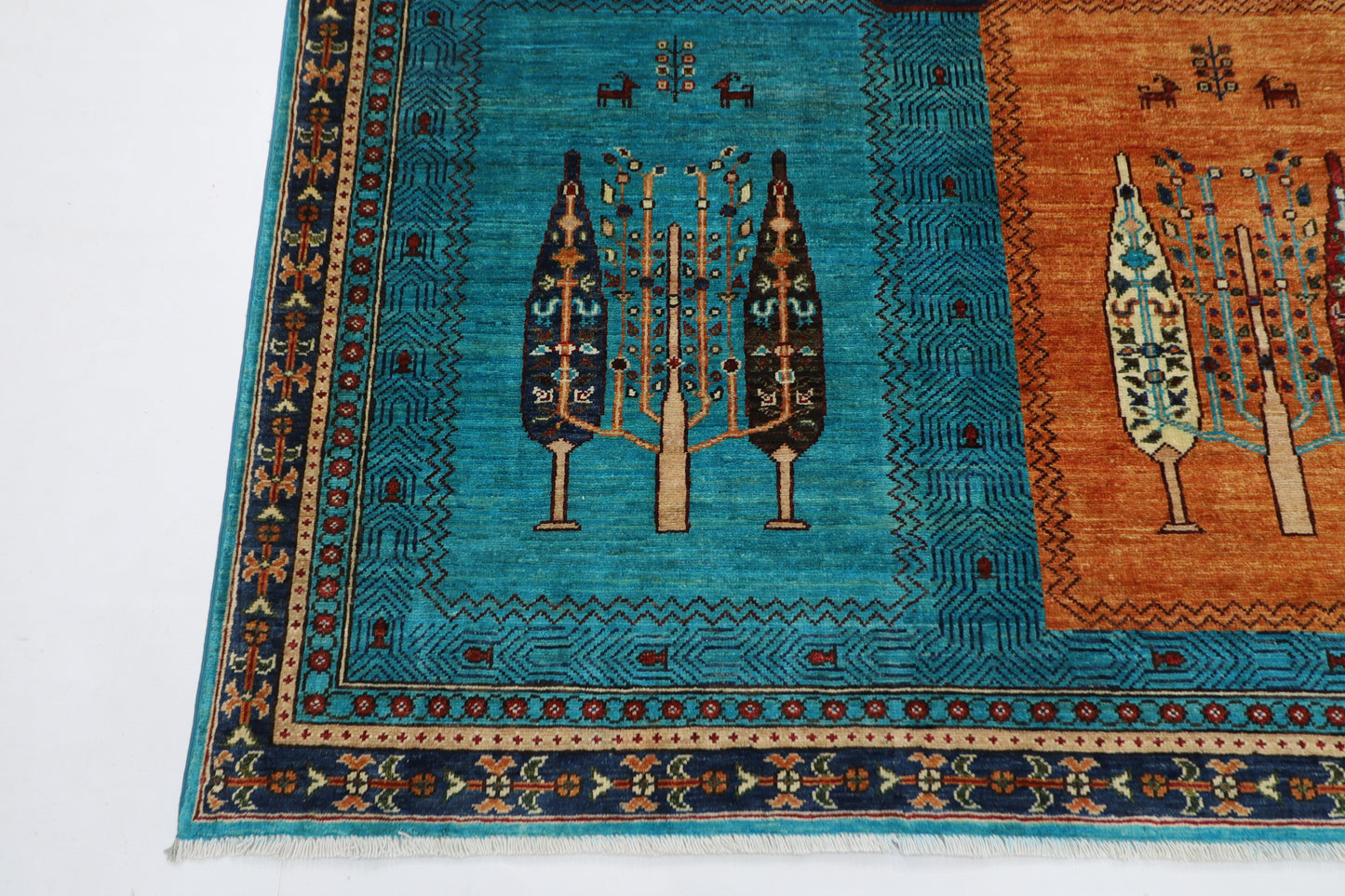 155 x 203 cm | Oriental tree of life Afghan Tribal Hand Knotted Wool Carpet