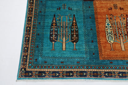 155 x 203 cm | Oriental tree of life Afghan Tribal Hand Knotted Wool Carpet