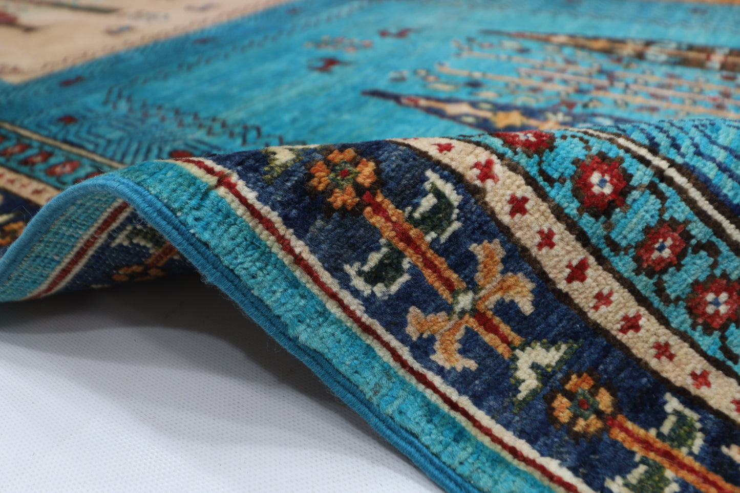 155 x 203 cm | Oriental tree of life Afghan Tribal Hand Knotted Wool Carpet
