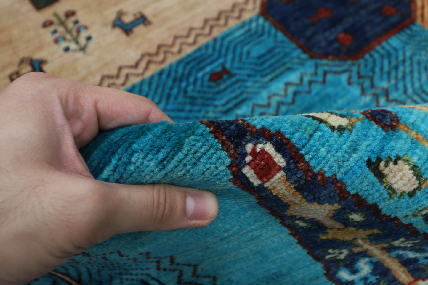155 x 203 cm | Oriental tree of life Afghan Tribal Hand Knotted Wool Carpet