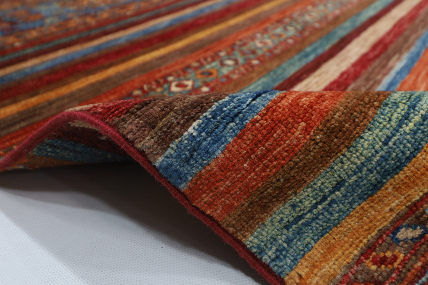 177 x 237 cm | Oriental turkish Shall Afghan Tribal Hand Knotted Wool Carpet