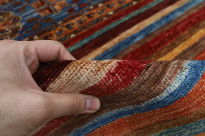 177 x 237 cm | Oriental turkish Shall Afghan Tribal Hand Knotted Wool Carpet